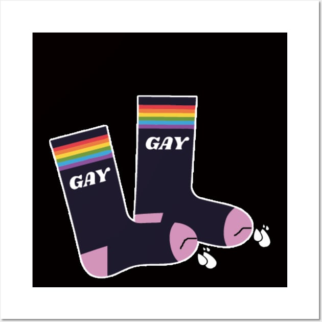 Sock pride month gay yessss noooo uhh ahhhhh! Wall Art by thexsurgent